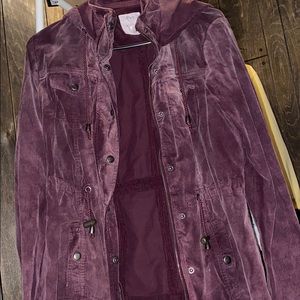 Velvet Corduroy Hooded Jacket